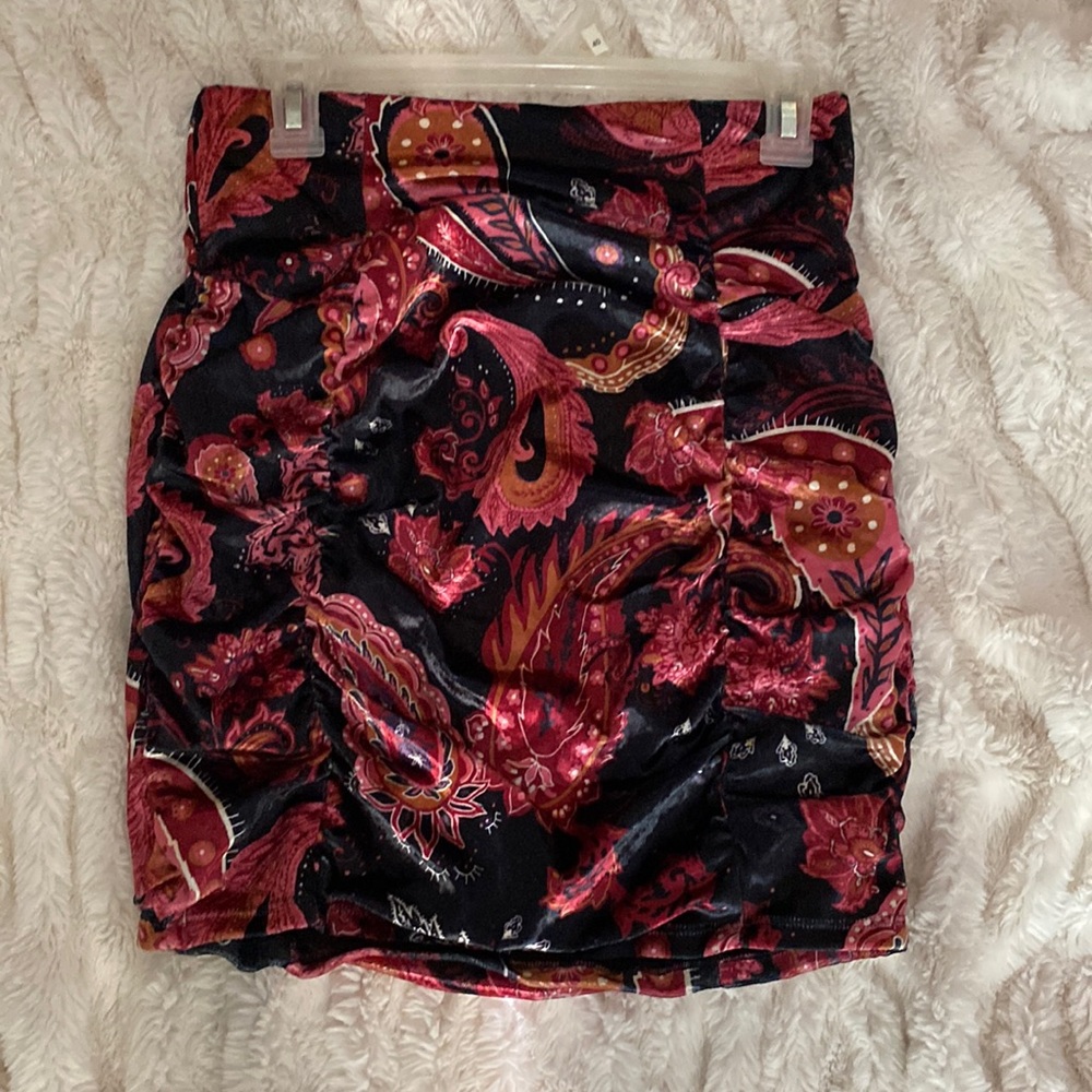 Free people velvet skirt